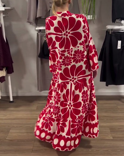 Flora™ | Blommig Maxiklänning